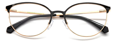 Premium Women Polaroid Eyeglasses: PLD D443 - Black & Gold(2) - SpecSMART Eye Clinic (Front View)